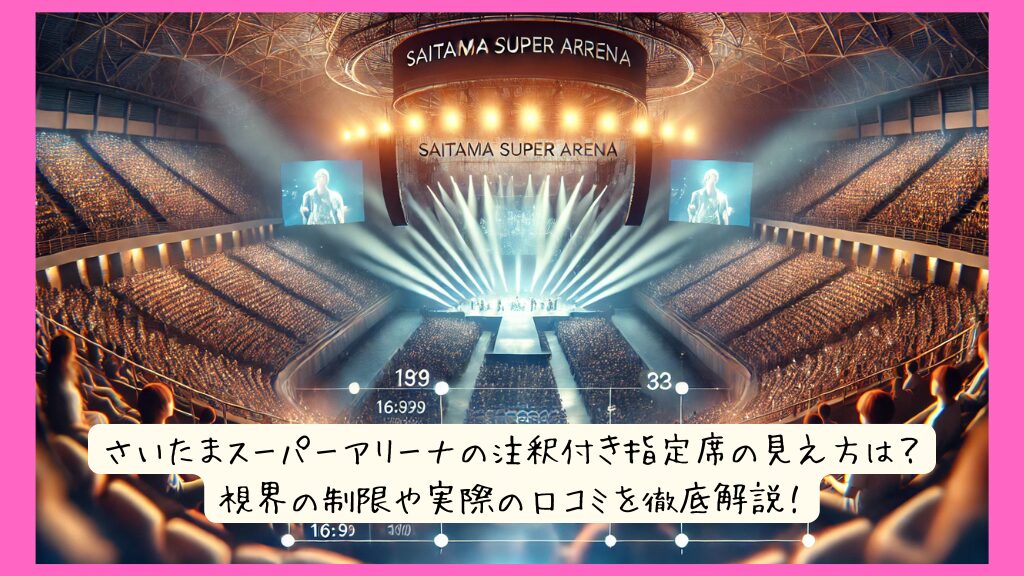 さいたまスーパーアリーナの注釈付き指定席の見え方は？視界の制限や実際の口コミを徹底解説！
